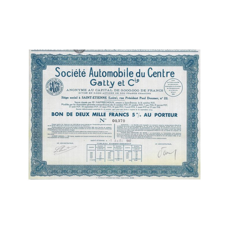 Sté Automobile du Centre Gatty & Cie