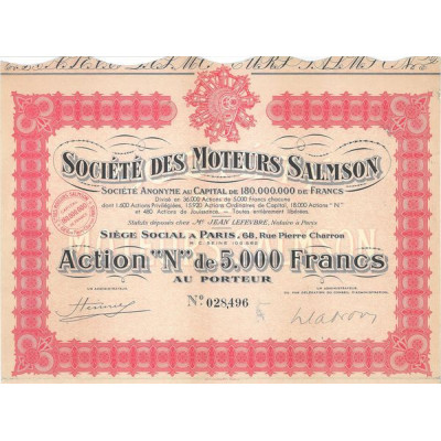 Sté des Moteurs Salmson (Act N)