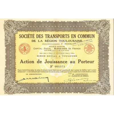 Sté des Transports en Commun de la Région Toulousaine (Act Jouissance)