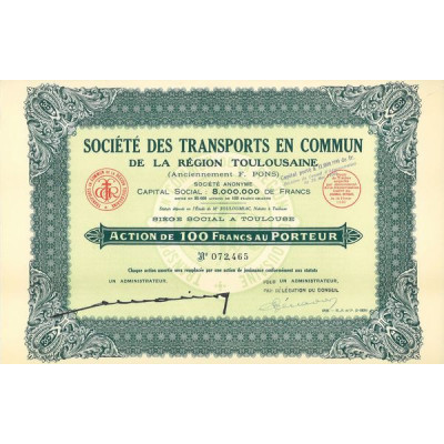 Sté des Transports en Commun de la Région Toulousaine (Act 100 F)