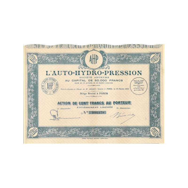 L'Auto-Hydro-Pression