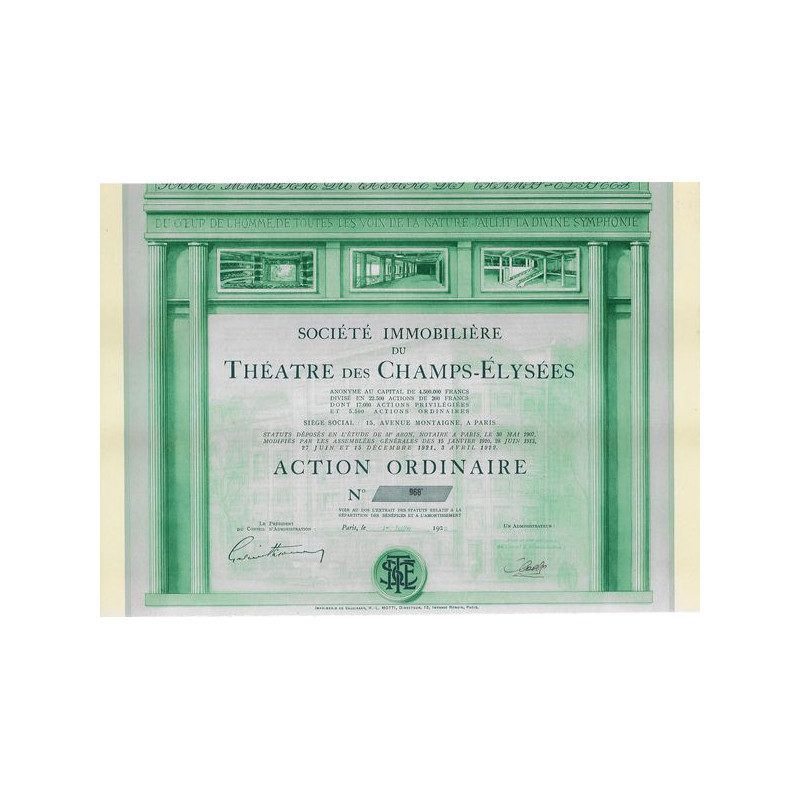 Sté Immobilière du théâtre des Champs-Elysées