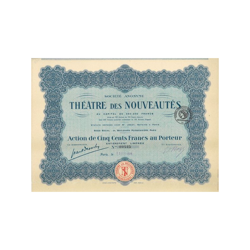 S.A. Théâtre des Nouveautés