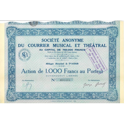 S.A. du Courrier Musical et Théâtral