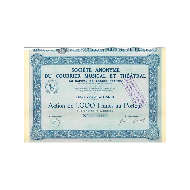 S.A. du Courrier Musical et Théâtral