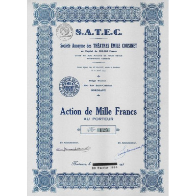 S.A.T.E.C. S.A. des Théâtre Emile Cousinet