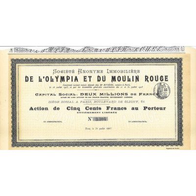 S.A. Immobilière de l'Olympia et du Moulin Rouge (blanquette)