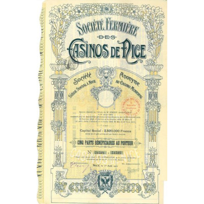 Sté Fermière des Casinos de Nice (5 PB)