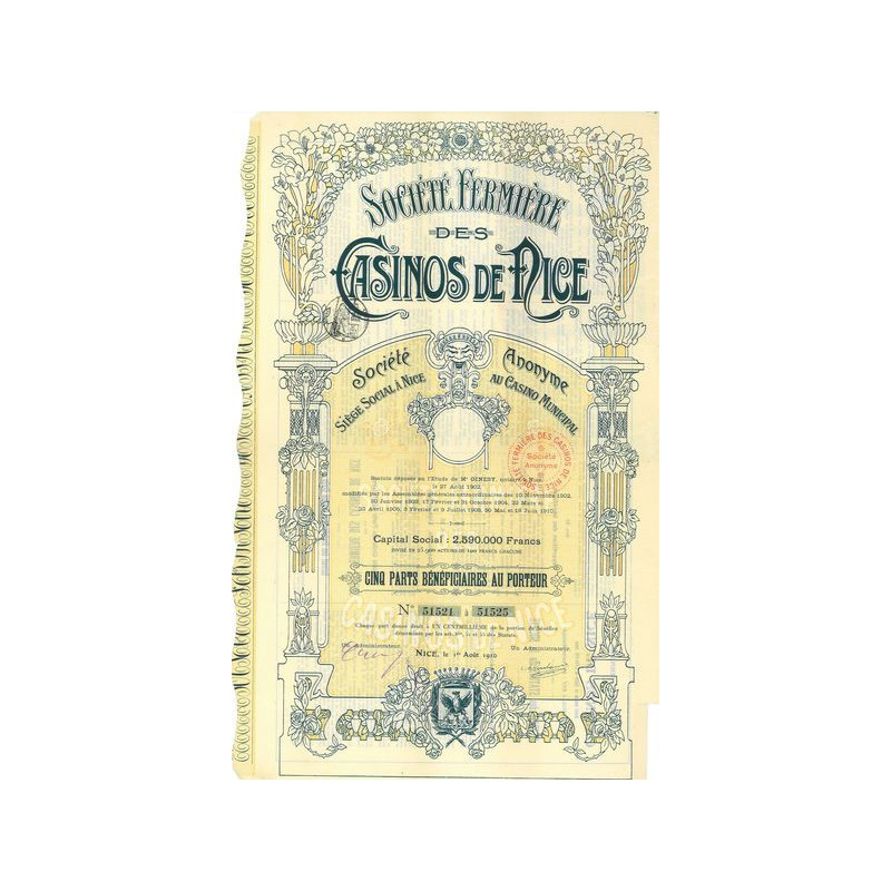 Sté Fermière des Casinos de Nice (5 PB)
