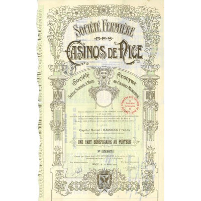 Sté Fermière des Casinos de Nice (1 PB)