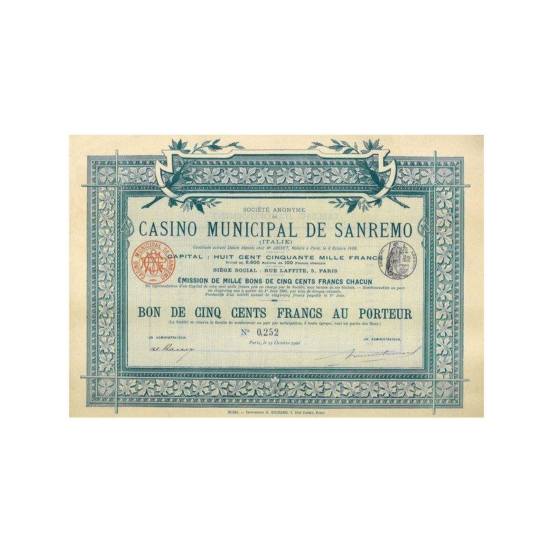 S.A. du Casino Municipal de Sanremo