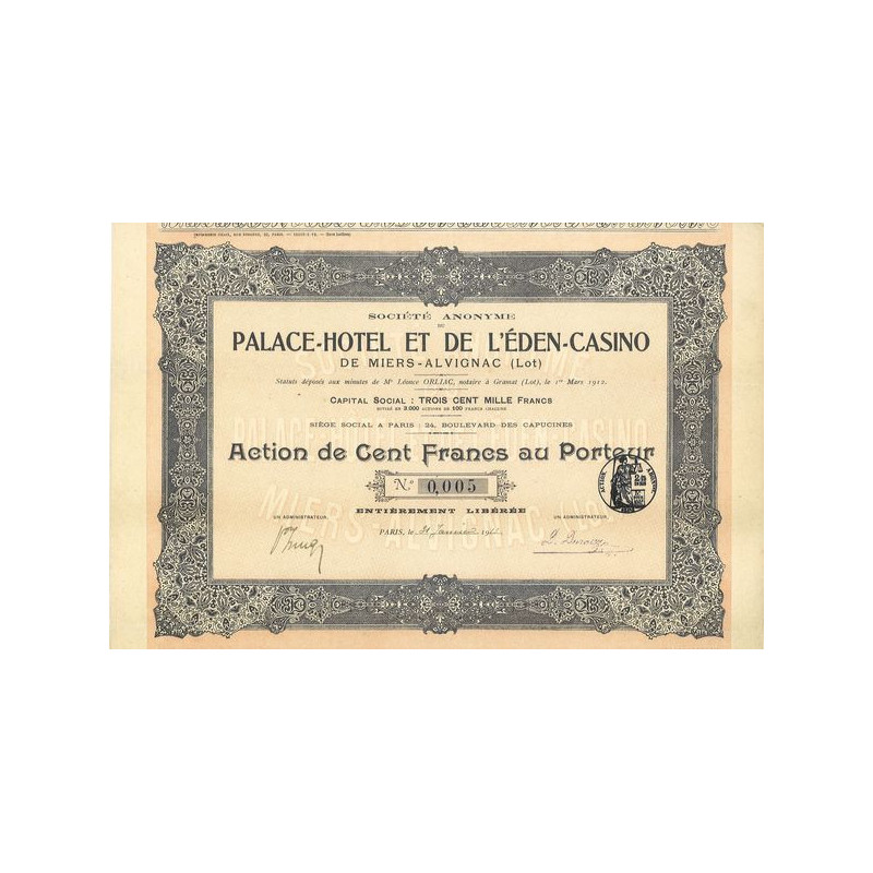 S.A. du Palace-Hôtel et de l'Eden-Casino de Miers-Alvignac
