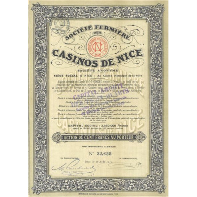 Sté Fermière des Casinos de Nice (Act)