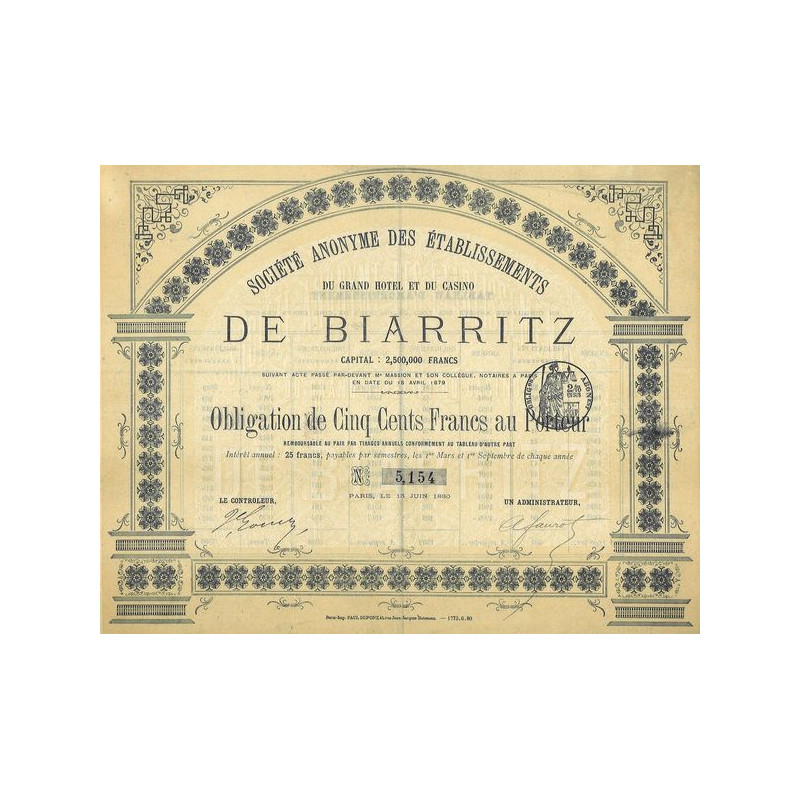 S.A. des Ets du Grand Hôtel et du Casino de Biarritz