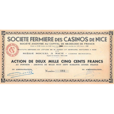 Sté Fermiére des Casinos de Nicev (modèle 2)