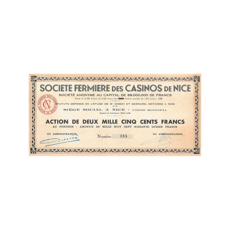 Sté Fermiére des Casinos de Nicev (modèle 2)