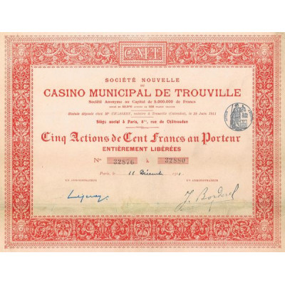 Sté Nouvelle du Casino Municipal de Trouville (5 Act)