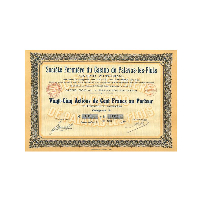 Sté Fermière du Casino de Palavas-les-Flots - Casino Municipal