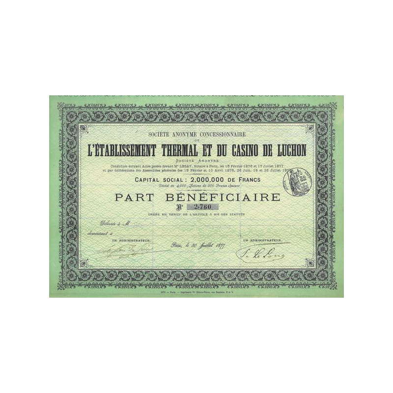 S.A. Concessionnaire de l'Etablissement Thermal et du Casino de Luchon