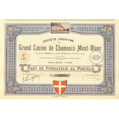 S.A. du Grand Casino de Chamonix-Mont-Blanc (PF)