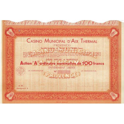 Casino Municipal d'aix Thermal (Provence) (blanquette)