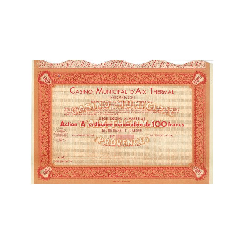 Casino Municipal d'aix Thermal (Provence) (blanquette)