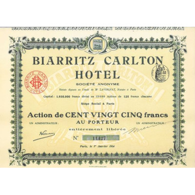 Biarritz Carlton Hôtel (Act 125 F)