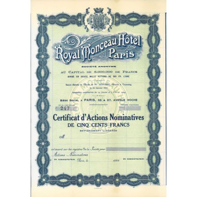 Royal Monceau Hôtel Paris (blanquette)