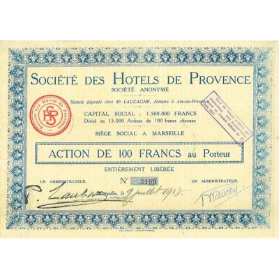 Sté des Hôtels de Provence