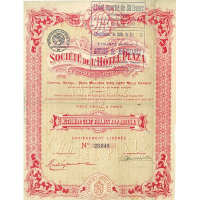 Sté de l'Hôtel Plaza (Act 100 F)