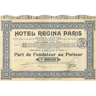 Hôtel Regina Paris (modèle 1)