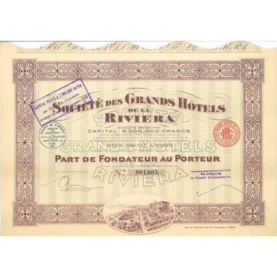 Sté des Grands Hôtels de la Riviera (PF)