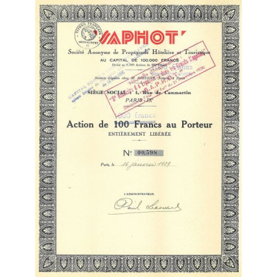 Saphot S.A. de Propagande Hôtelière et Touristique