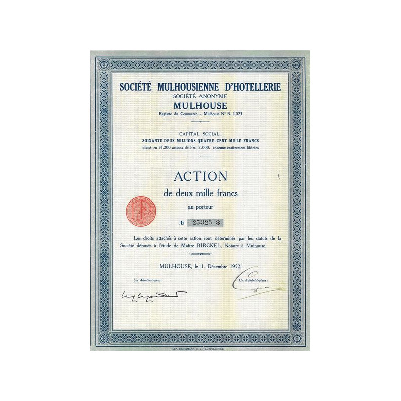 Sté Mulhousienne d'Hôtellerie