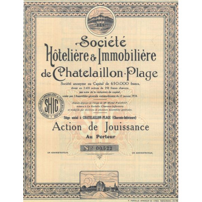 Sté Hôtelière et Immobilière de Chatelaillon-Plage