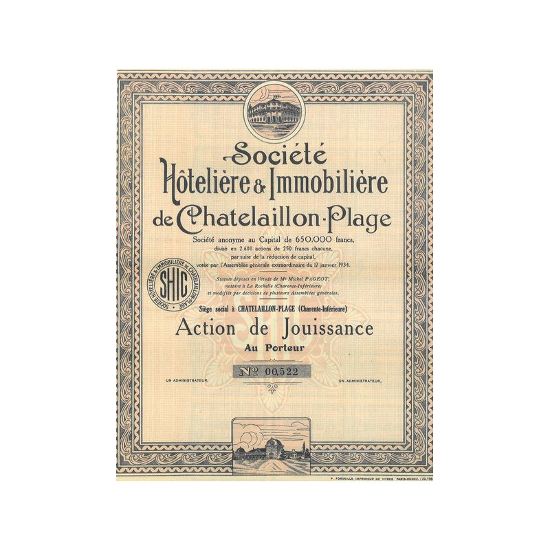 Sté Hôtelière et Immobilière de Chatelaillon-Plage