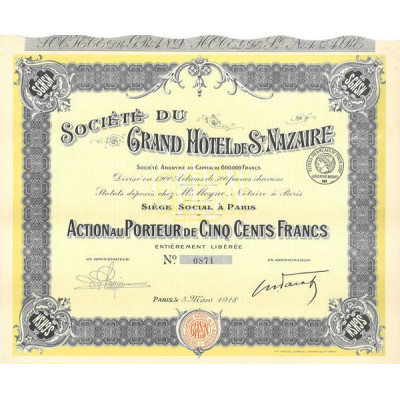 Sté du Grand Hôtel de St Nazaire