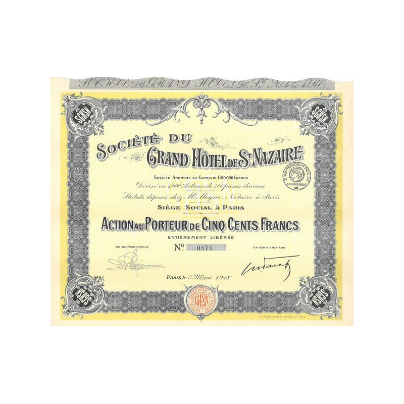 Sté du Grand Hôtel de St Nazaire