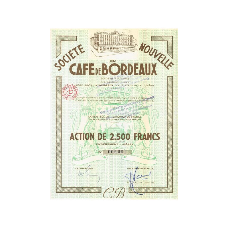 Sté Nouvelle du Café de Bordeaux