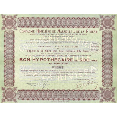 Cie Hôtelière de Marseille & de la Riviera