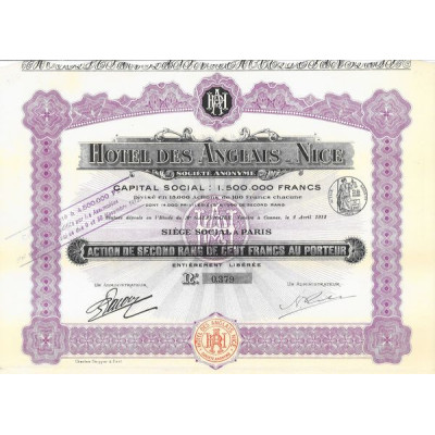 Hôtel des Anglais - Nice (Act 2nd rang)