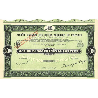 S.A. des Hôtels Modernes de Provence