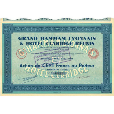 Grand Hammam Hôtel Lyonnais & Hôtel Claridge Réunis