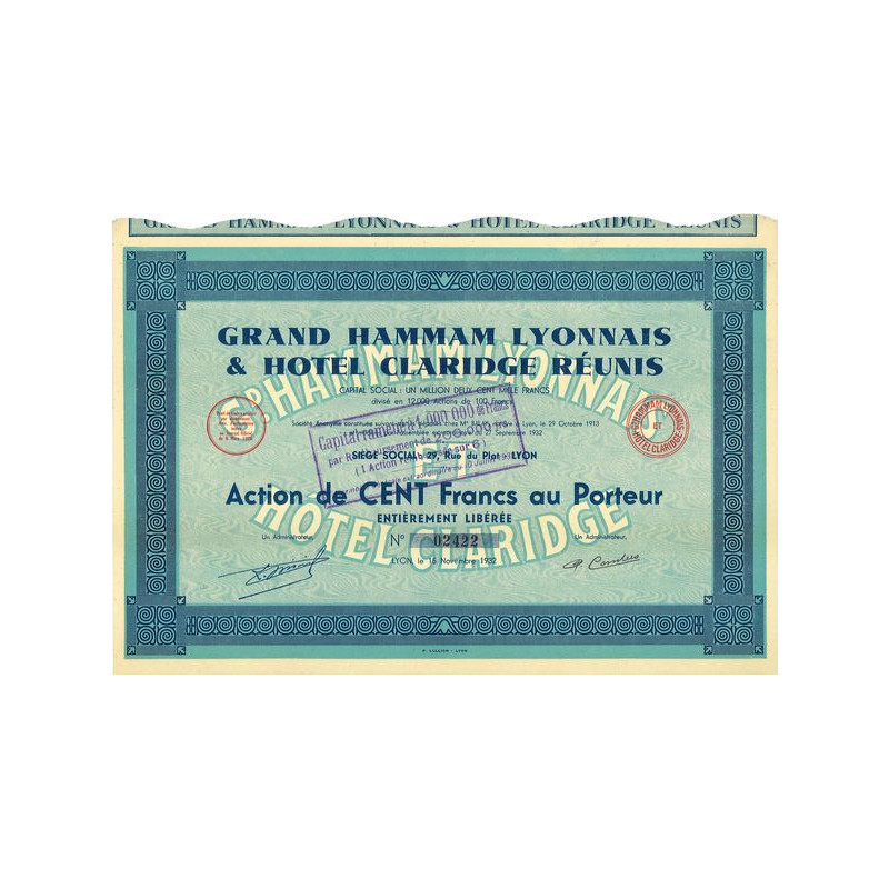 Grand Hammam Hôtel Lyonnais & Hôtel Claridge Réunis