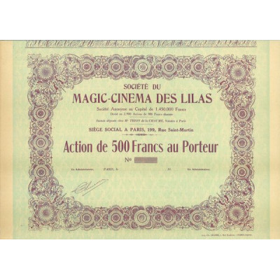 Sté du Magic-Cinema des Lilas (blanquette)