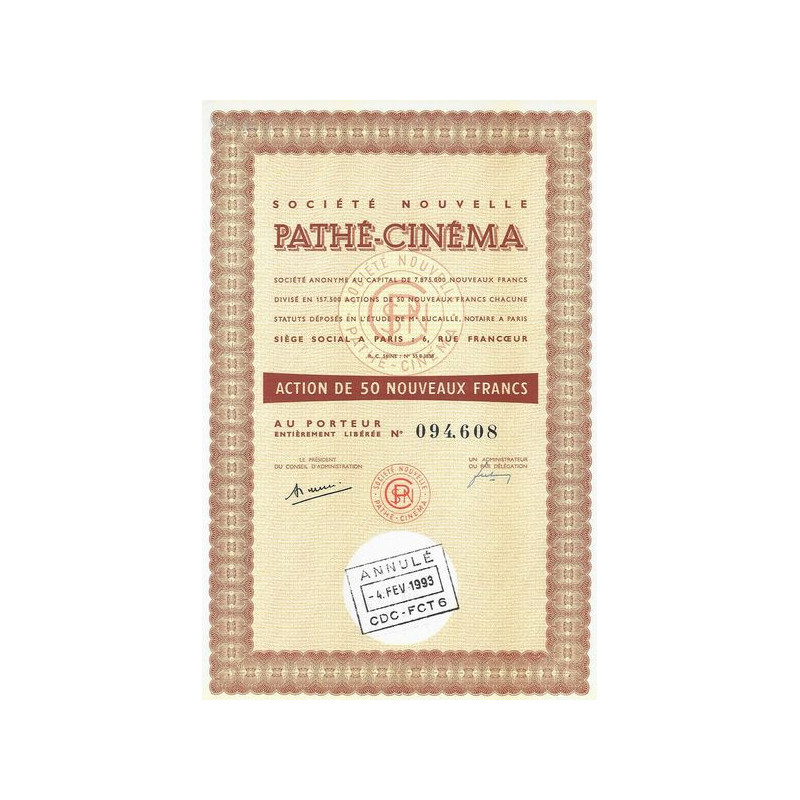 Sté Nlle Pathé-Cinéma