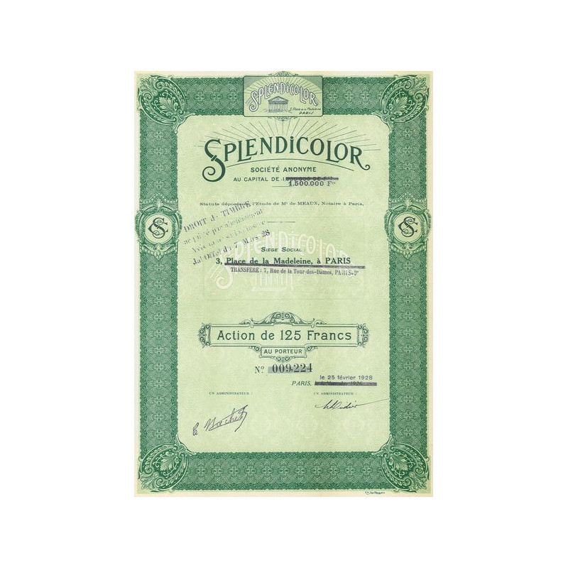 Splendicolor (1928) (Act 125 F)