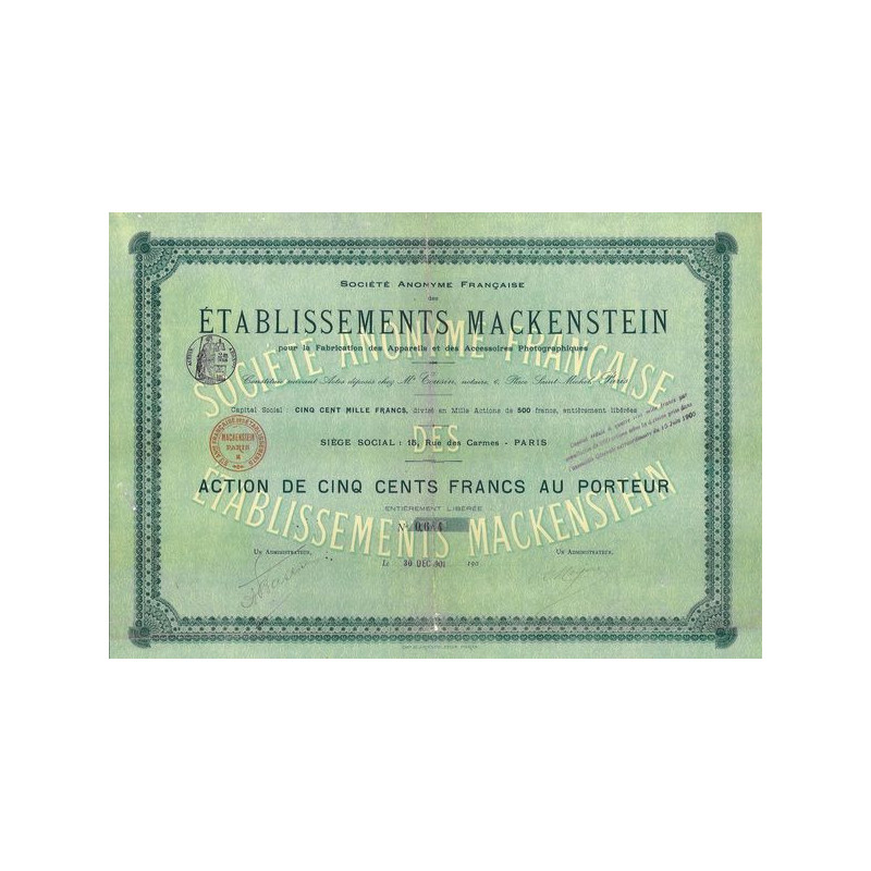 S.A. Française des Ets Mackenstein