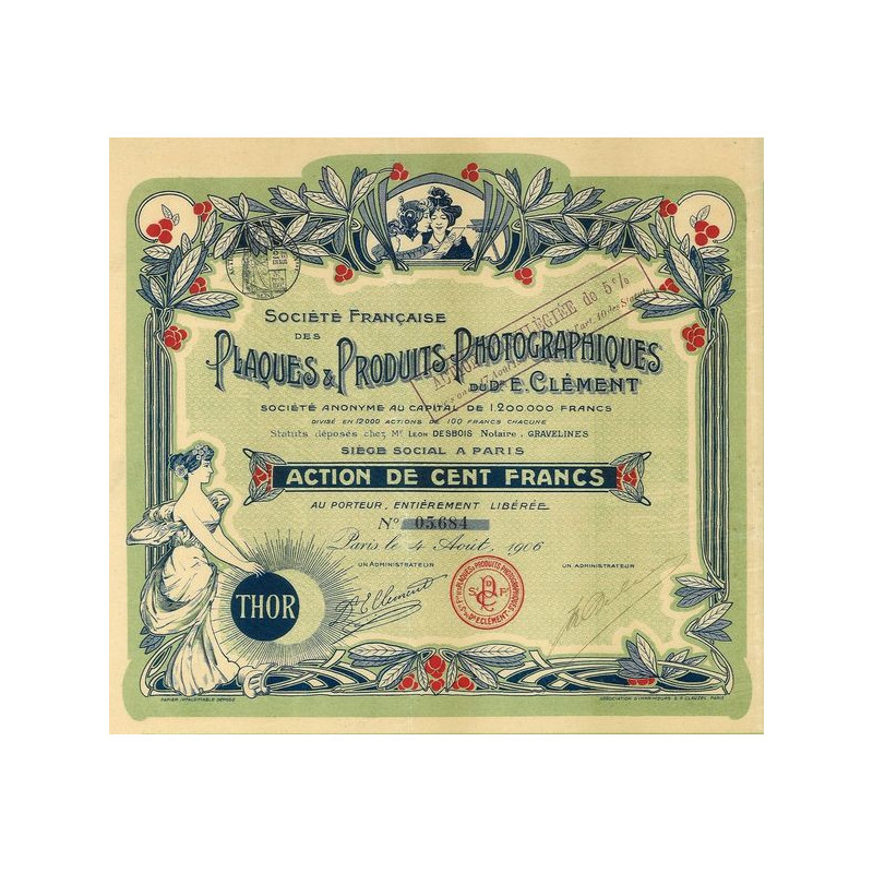 Sté Française des Plaques & Produits Photographiques du Dr E. Clément