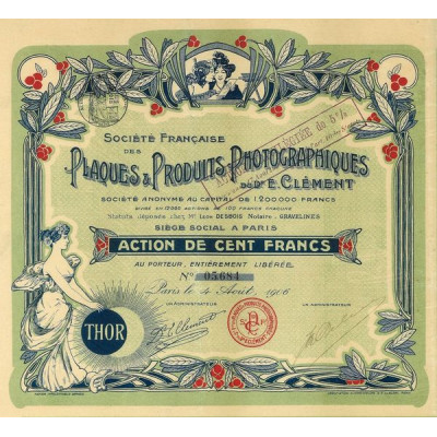 Sté Française des Plaques & Produits Photographiques du Dr E. Clément